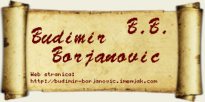Budimir Borjanović vizit kartica